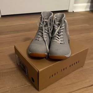 No Bull Project high top trainers size 8 grey guar gum